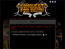 Tablet Screenshot of conquestfordeath.com